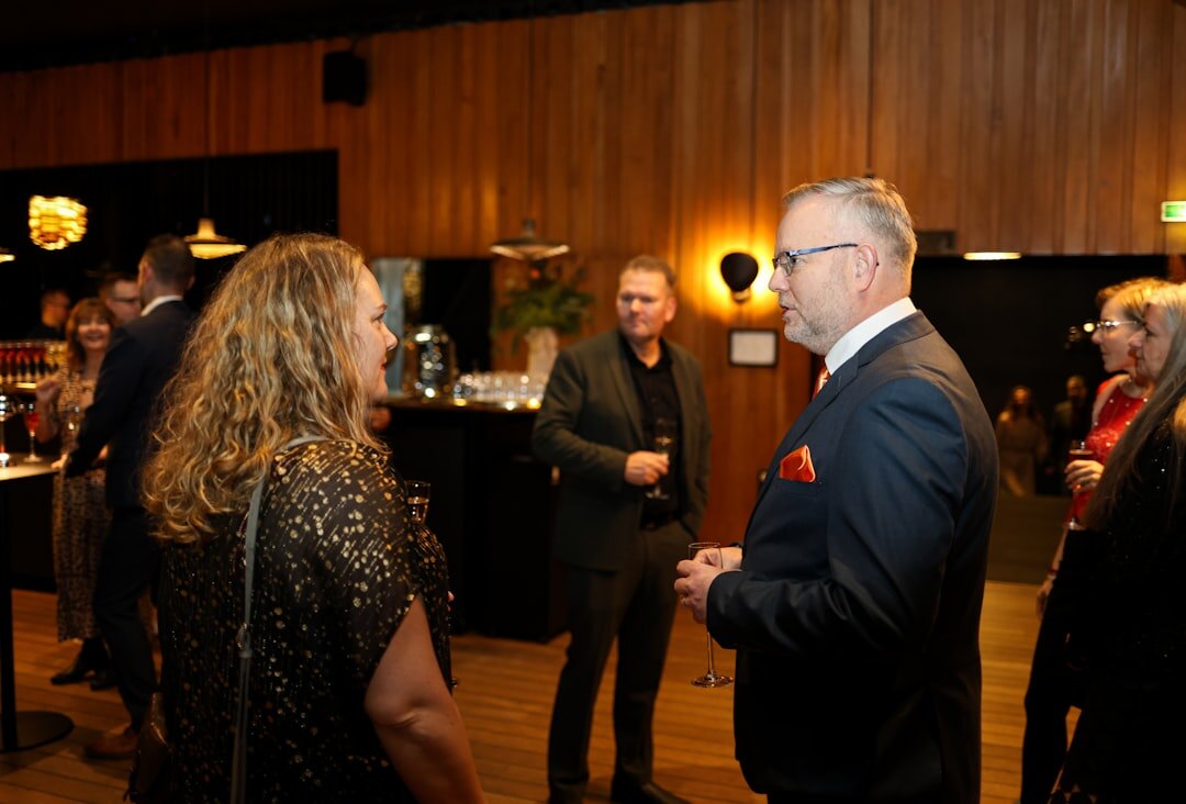 business people networking at event